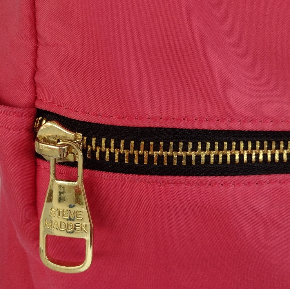 Steven Madden Nylon Logo Zipper Backpack - Picture 8 of 16